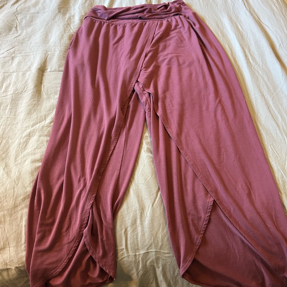Dusty Rose Harem Wrap Pants